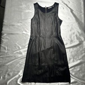 Halogen black leather dress